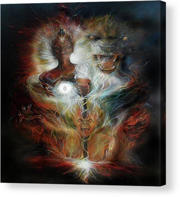 Sekhmet Acrylic Print featuring the painting Sekhmet by Penny Golledge